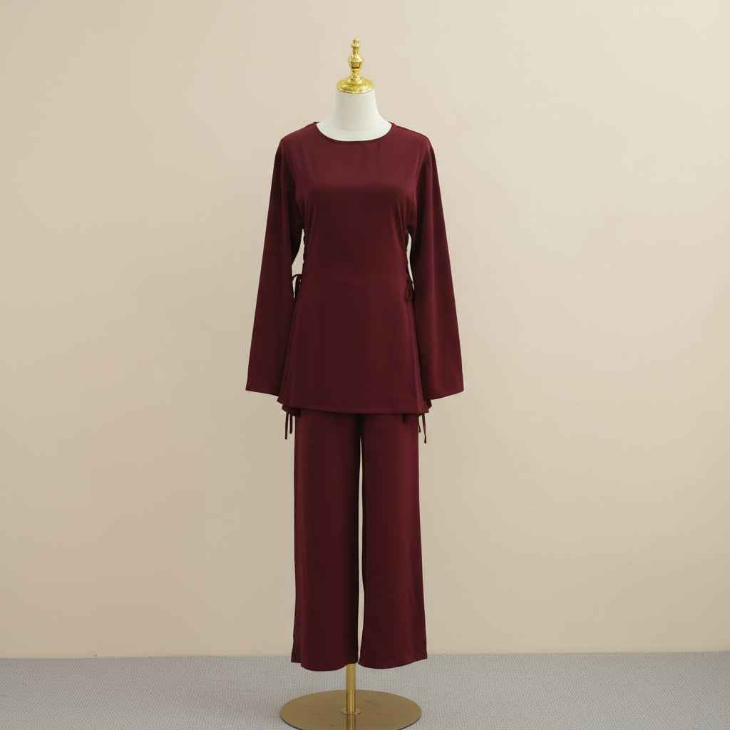 Raya Modest Tie-Waist Tunic & Trouser Co-ord Set