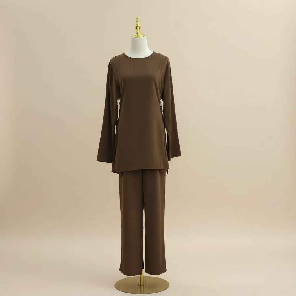 Raya Modest Tie-Waist Tunic & Trouser Co-ord Set