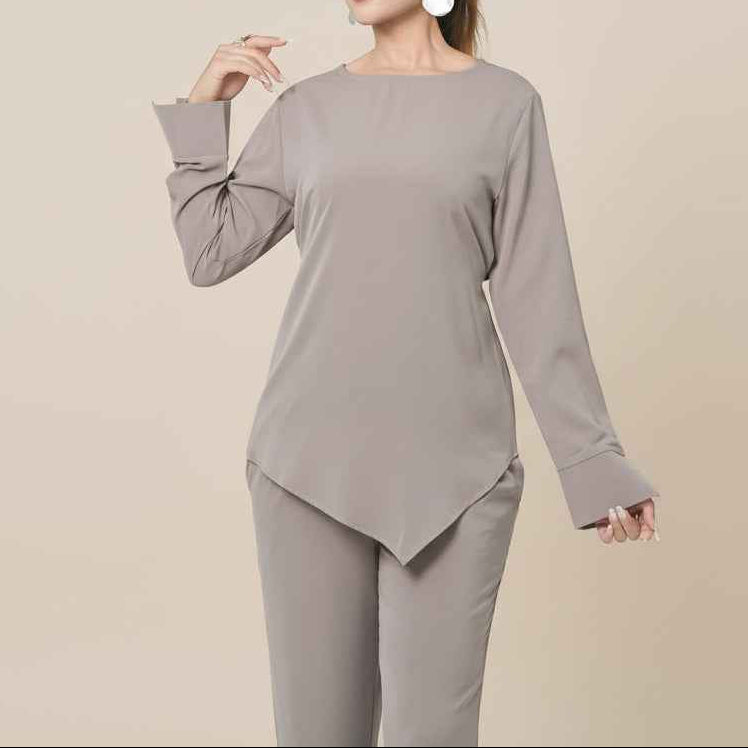 Razan Asymmetric Tunic & Trousers Co-ord Set