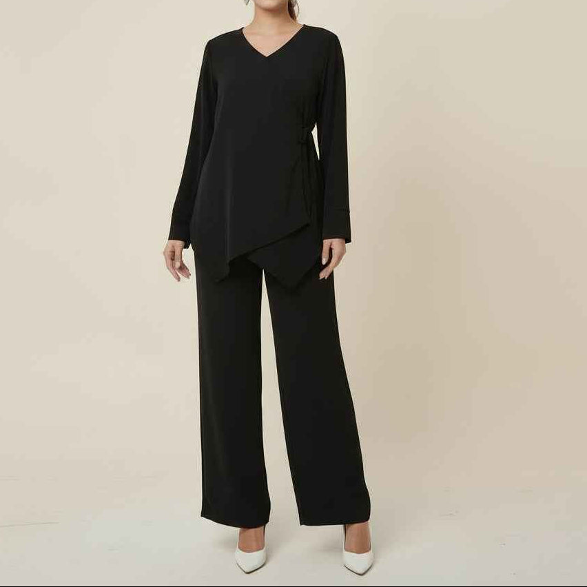 Razan Asymmetric Tunic & Trousers Co-ord Set