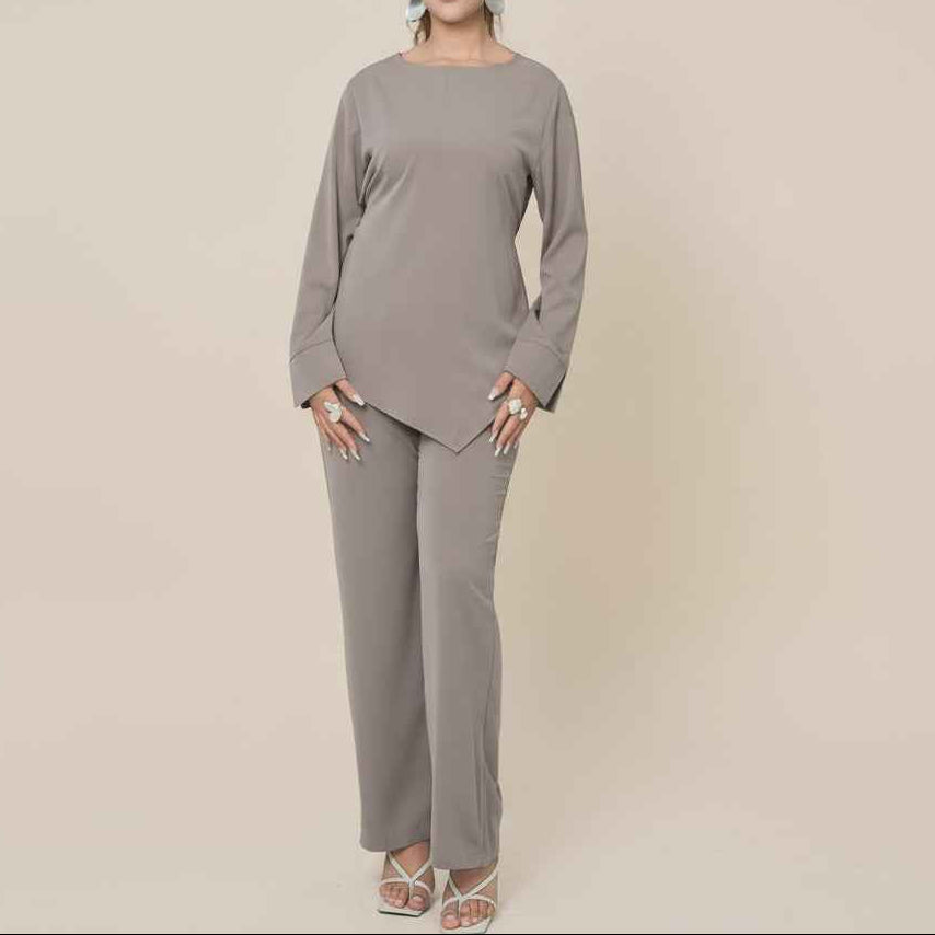 Razan Asymmetric Tunic & Trousers Co-ord Set