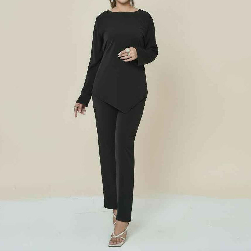 Razan Asymmetric Tunic & Trousers Co-ord Set