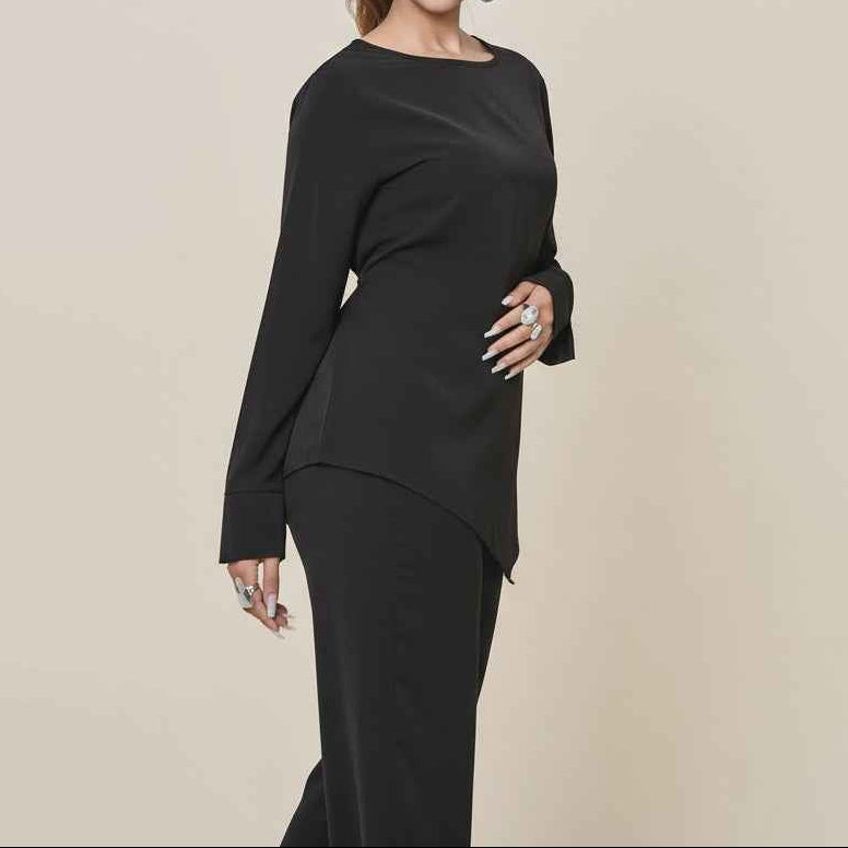 Razan Asymmetric Tunic & Trousers Co-ord Set