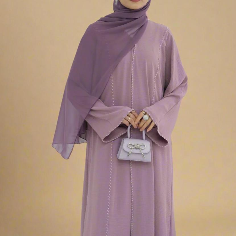 Reem abaya and hijab set with exquisite stitching Try Modest Limited