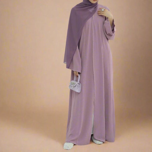 Reem abaya and hijab set with exquisite stitching Try Modest Limited