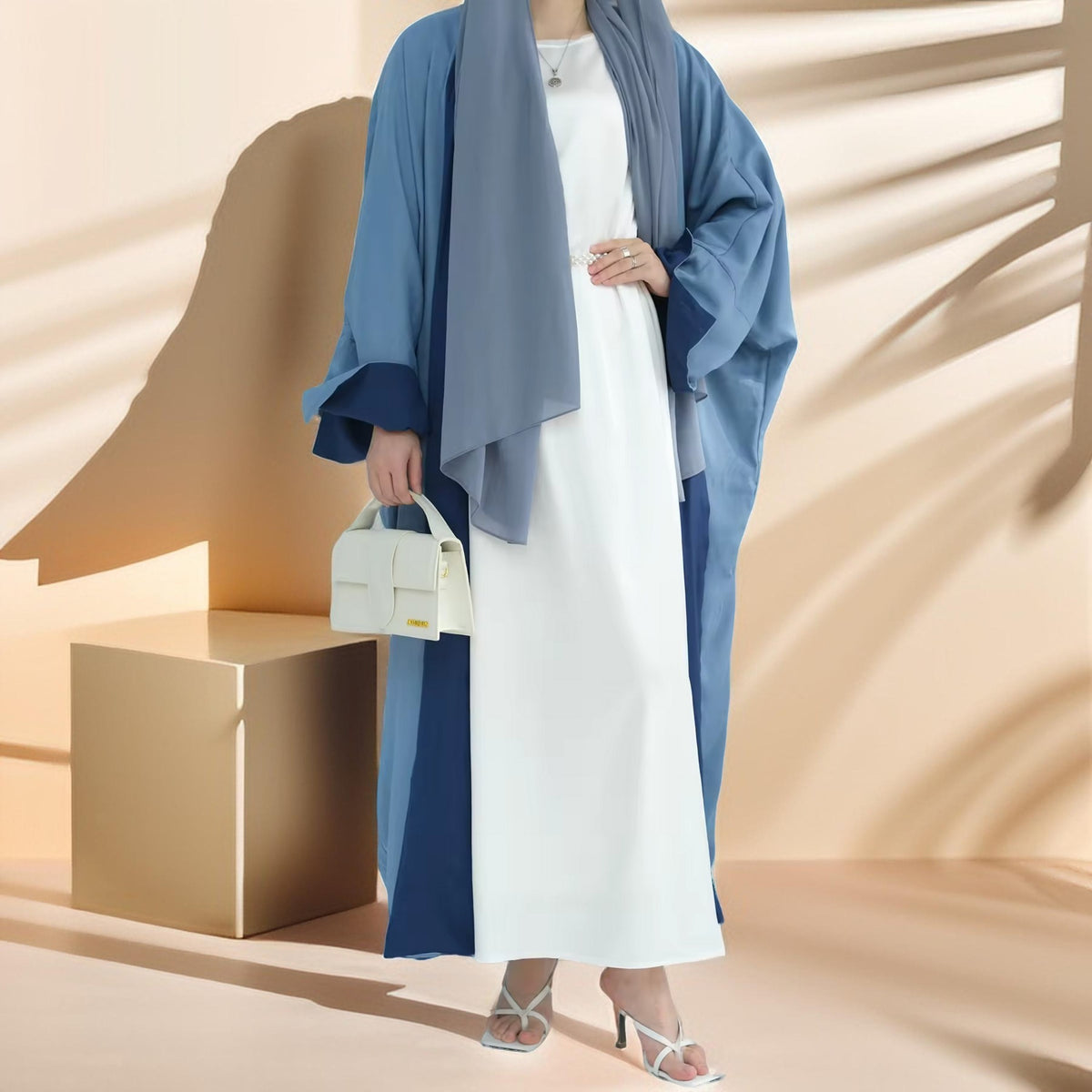 Reversible Double-Sided Kimono Abaya with Split Sleeves - Try Modest Limited