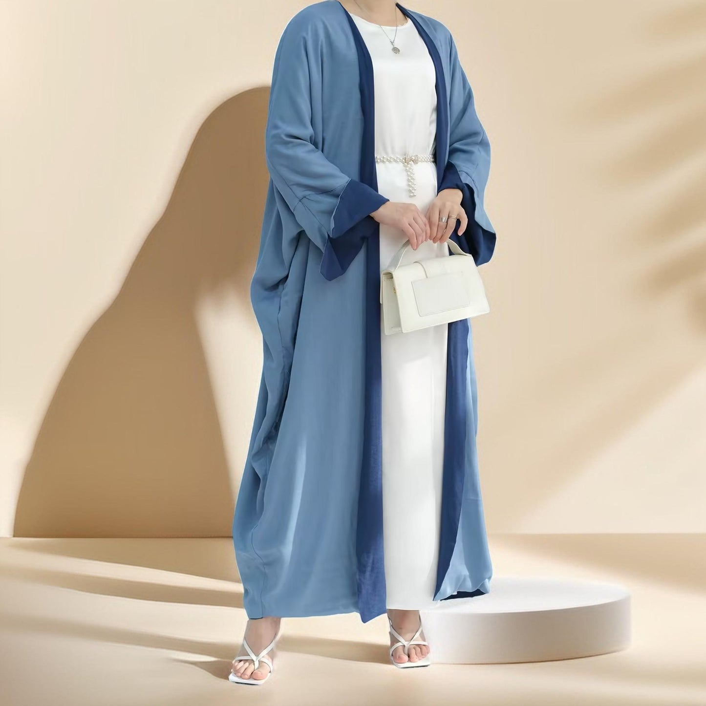 Reversible Double-Sided Kimono Abaya with Split Sleeves - Try Modest Limited 