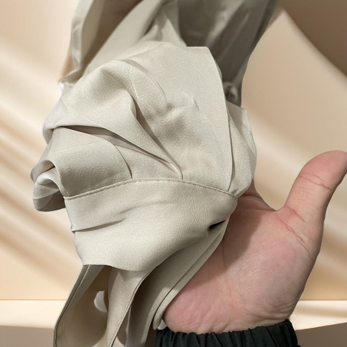 Ribbon-style evening dress with Balloon sleeve - Try Modest Limited