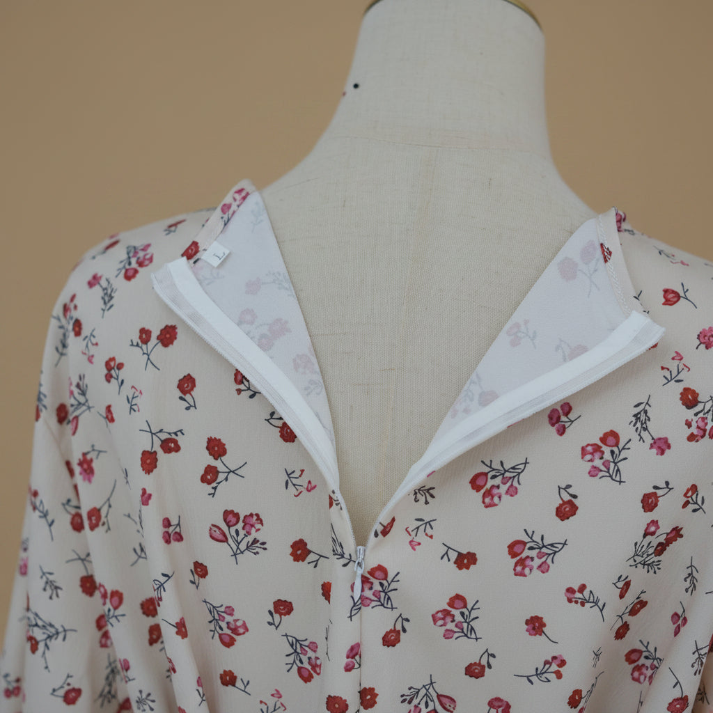 Abito lungo Rosalie con stampa floreale