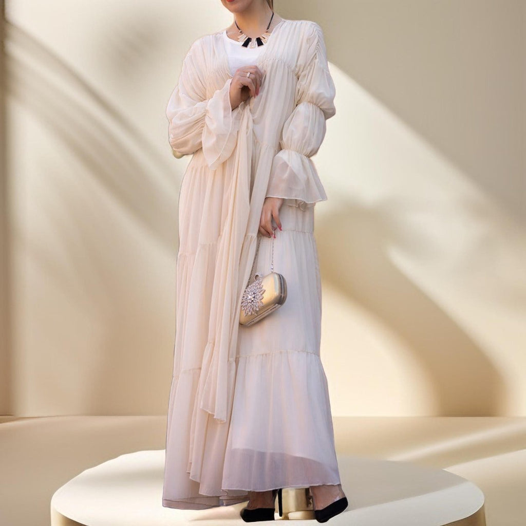 Ruffles abaya throw over - Try Modest Limited