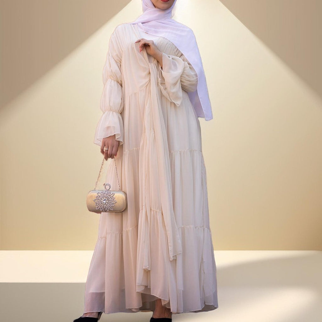 Ruffles abaya throw over - Try Modest Limited