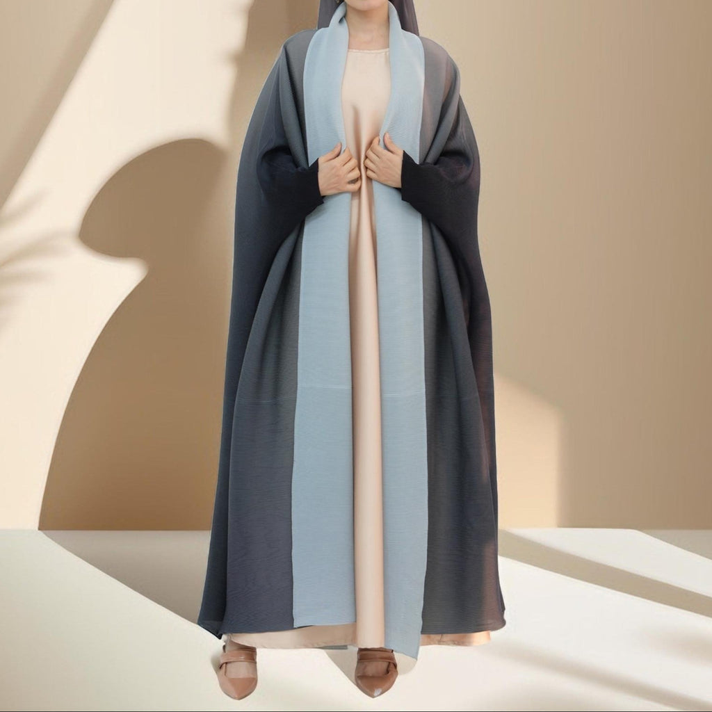 Sahara pleated open kimono abaya - Try Modest Limited