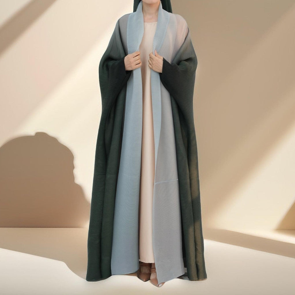 Sahara pleated open kimono abaya - Try Modest Limited