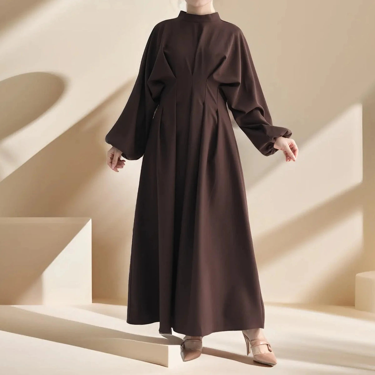 Sahl Simple Long Sleeve Zip Dress - Try Modest Limited
