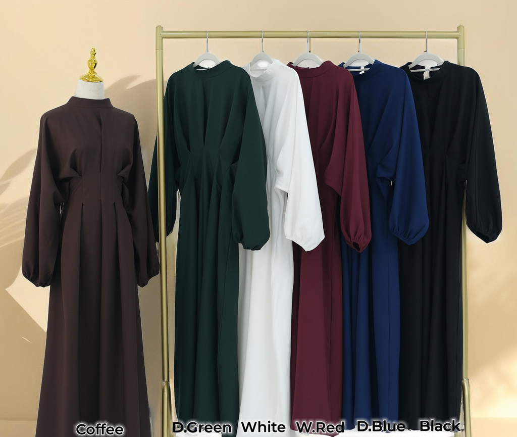 Sahl Simple Long Sleeve Zip Dress - Try Modest Limited
