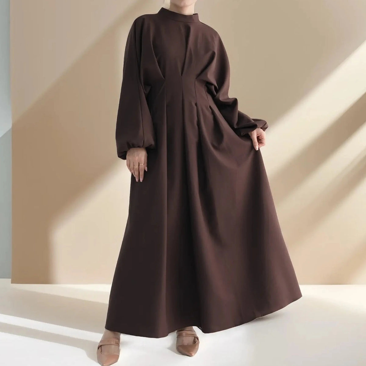 Sahl Simple Long Sleeve Zip Dress - Try Modest Limited