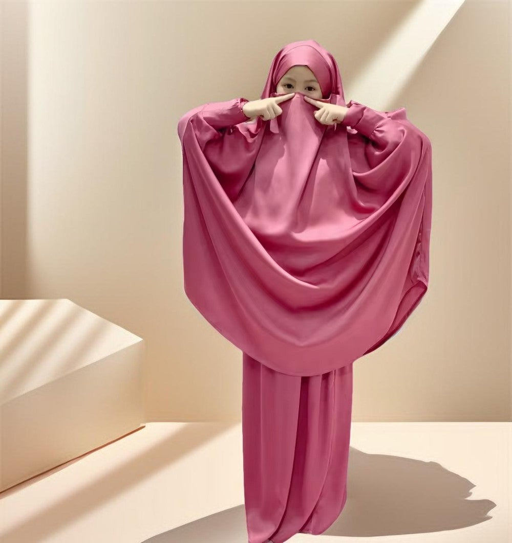 Salwah Lil ones- 2 PC Prayer set for  kids - Try Modest Limited