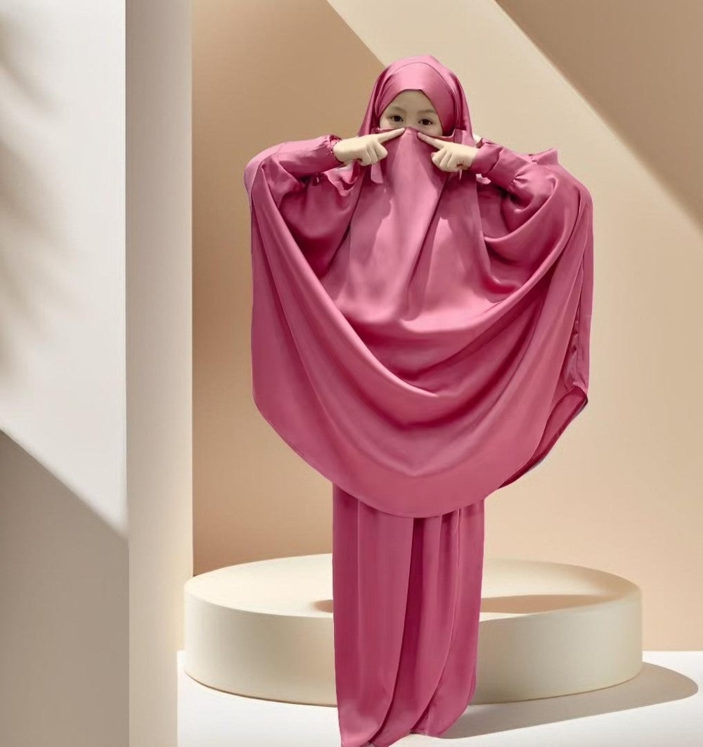 Salwah Lil ones- 2 PC Prayer set for  kids - Try Modest Limited