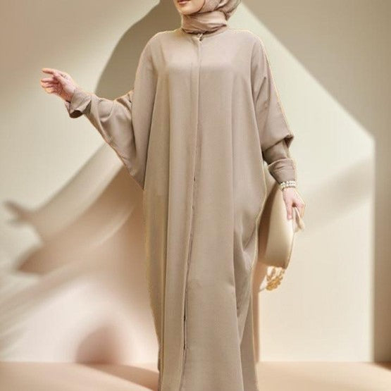 Samira ethnic bat sleeve abaya - Try Modest Limited