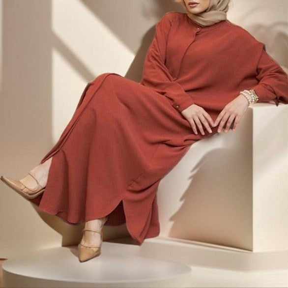 Samira ethnic bat sleeve abaya - Try Modest Limited