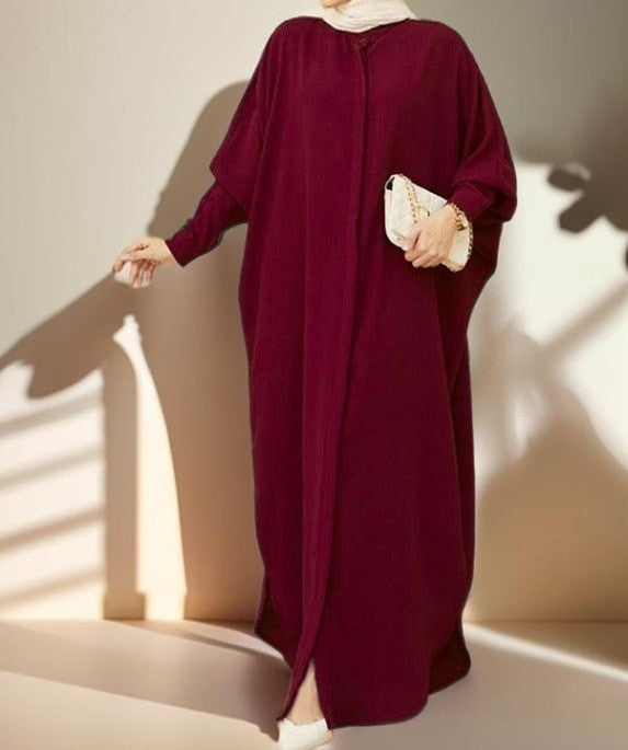 Samira ethnic bat sleeve abaya - Try Modest Limited