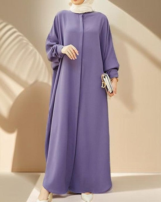 Samira ethnic bat sleeve abaya - Try Modest Limited
