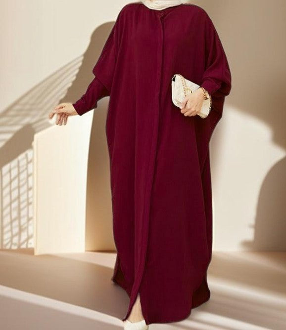 Samira ethnic bat sleeve abaya - Try Modest Limited 