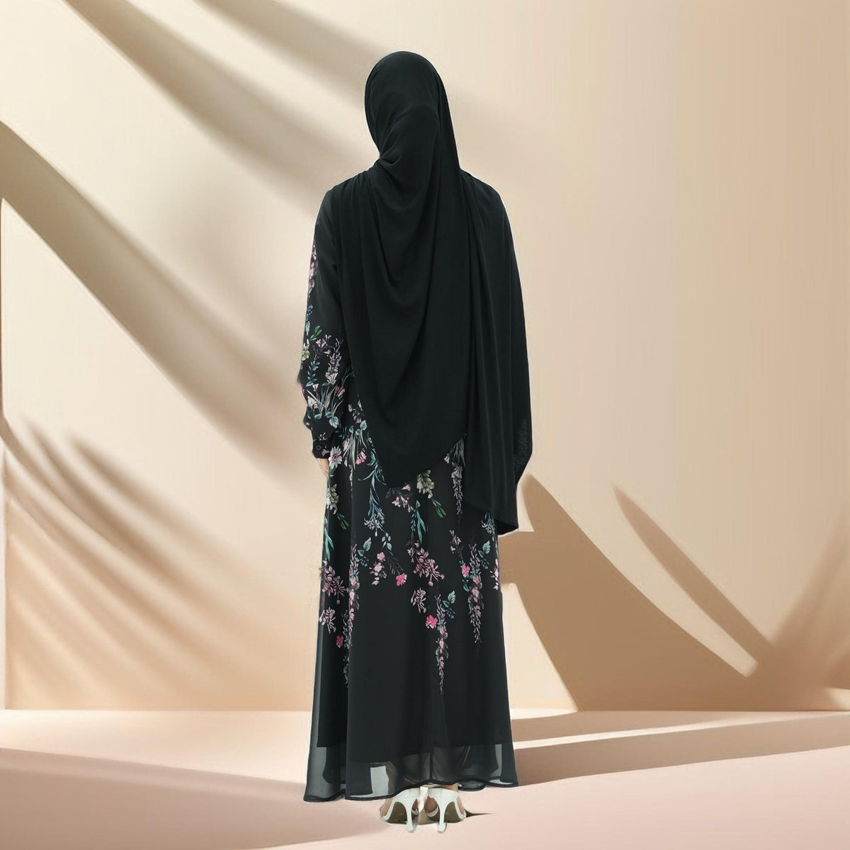 Selara Noir Lined Maxi Dress - Try Modest Limited