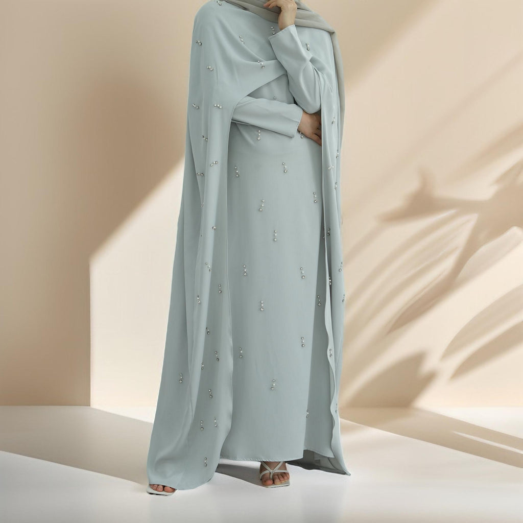 Seraphina Embroidered Cape Maxi Dress - Try Modest Limited