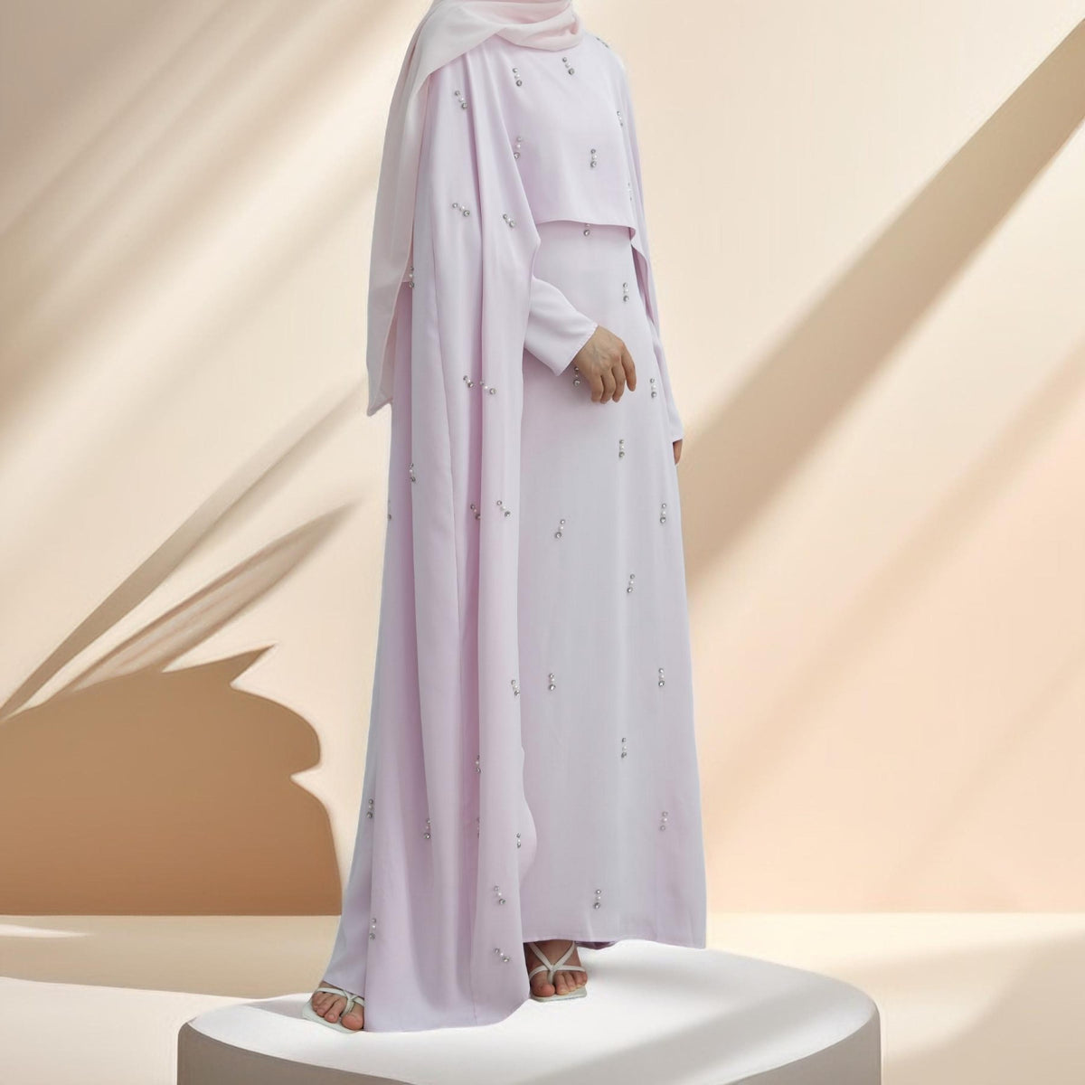 Seraphina Embroidered Cape Maxi Dress - Try Modest Limited