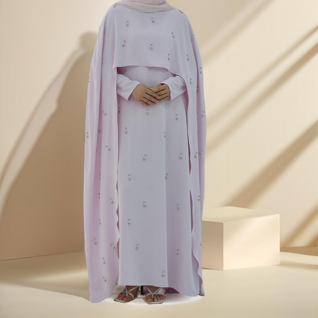 Seraphina Embroidered Cape Maxi Dress - Try Modest Limited