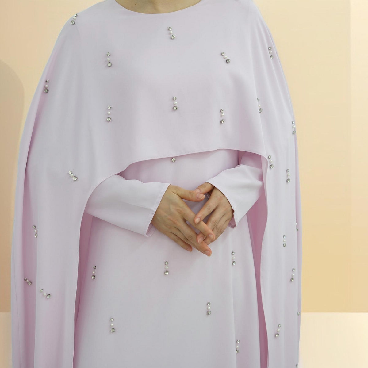 Seraphina Embroidered Cape Maxi Dress - Try Modest Limited