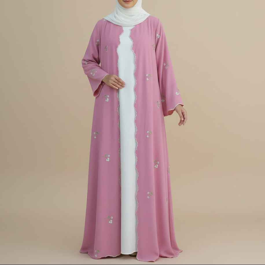 Seraya Floral Abaya & Hijab Set