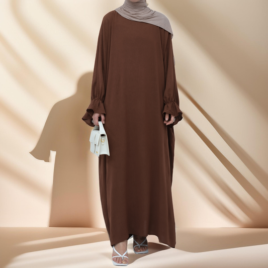 Serene Petal Abaya - Loose Cut & Comfy - Try Modest Limited 