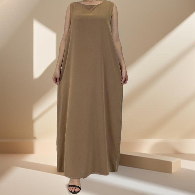 Sleeveless slip dress - Try Modest Limited 