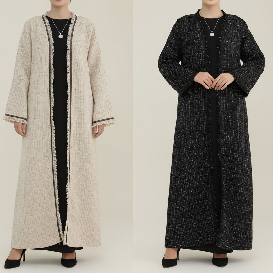 Sloane Tweed Blazer Abaya Coat - Try Modest Limited 