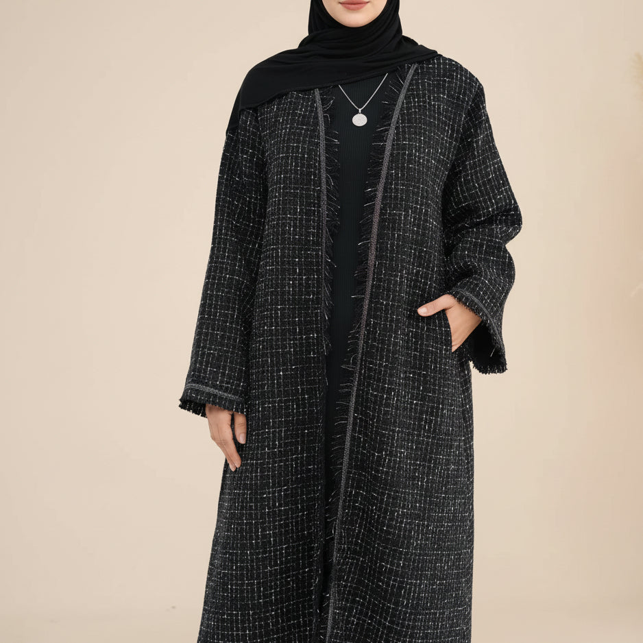 Sloane Tweed Blazer Abaya Coat - Try Modest Limited 