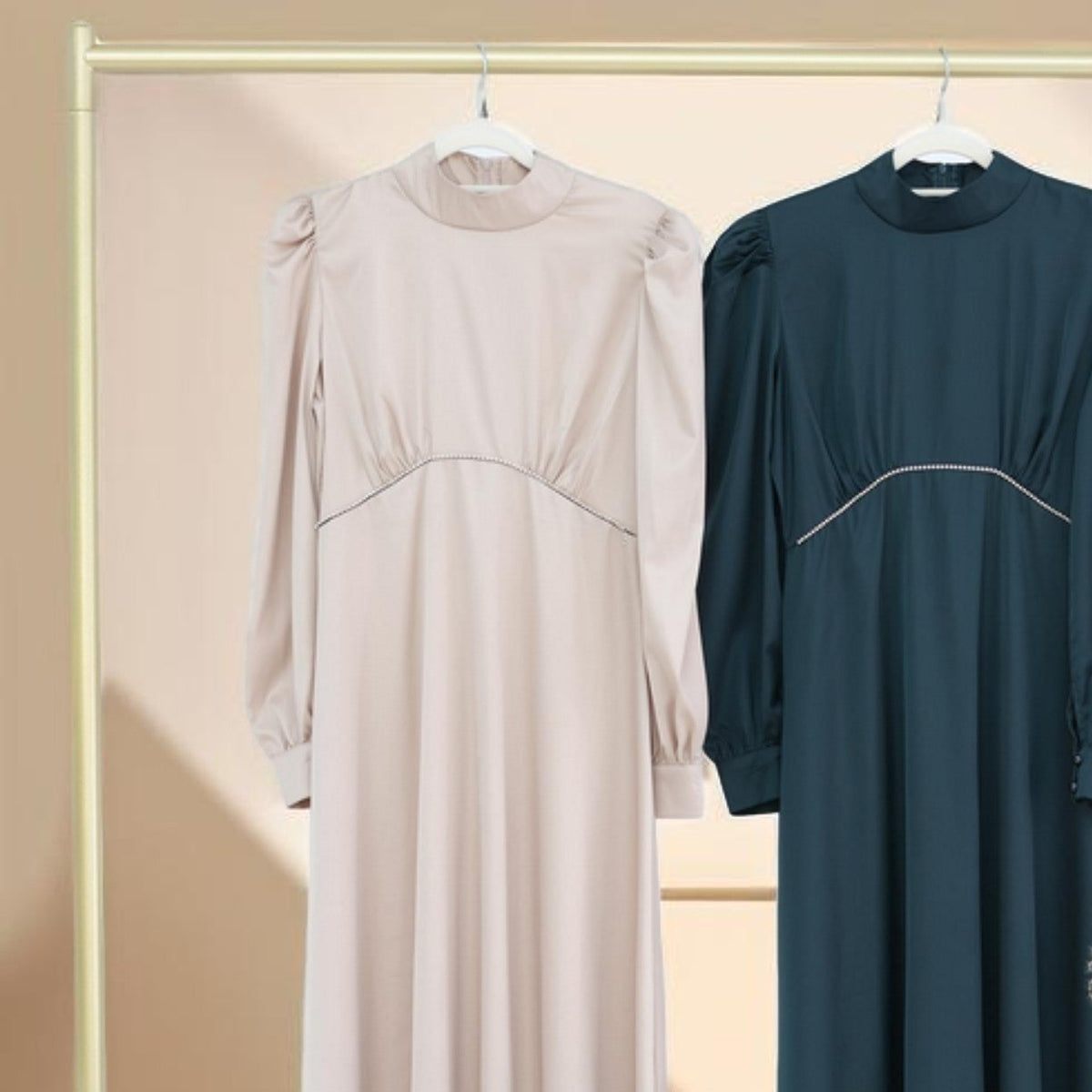 Sofia Turtleneck Diamond Waist Evening Dress - Try Modest Limited