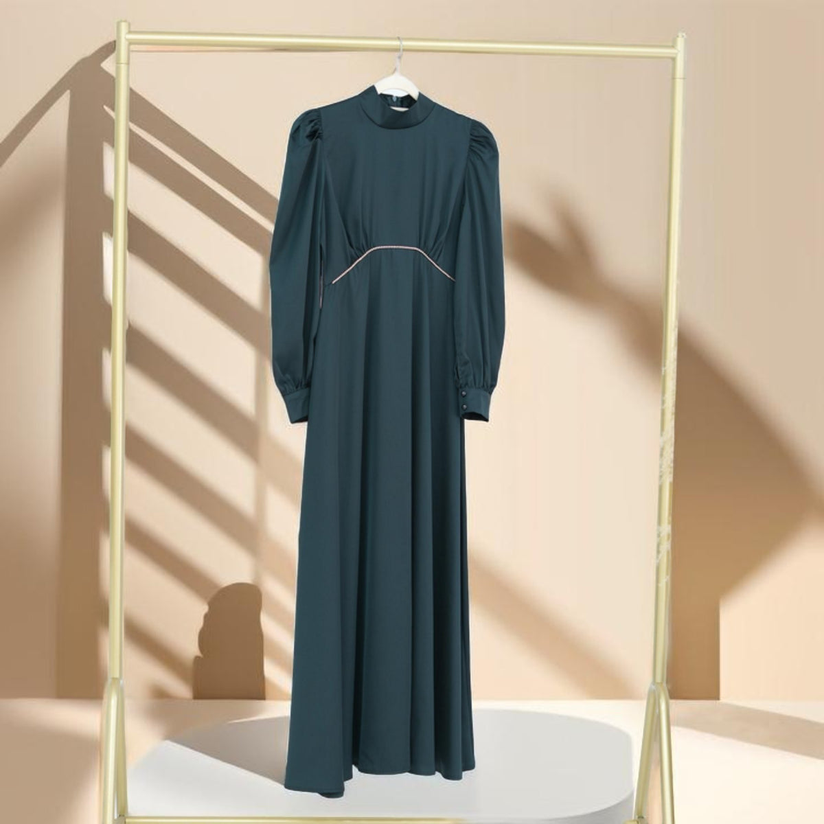 Sofia Turtleneck Diamond Waist Evening Dress - Try Modest Limited