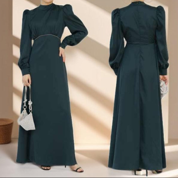 Sofia Turtleneck Diamond Waist Evening Dress - Try Modest Limited
