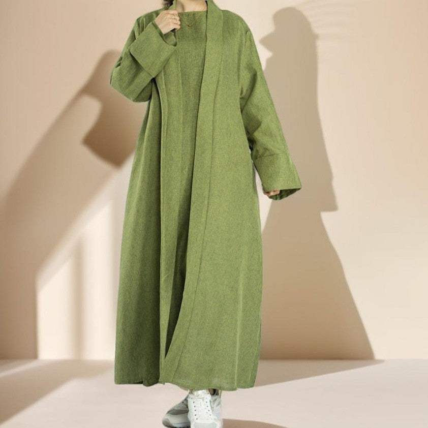 Solid Color Bisht abaya - Try Modest Limited
