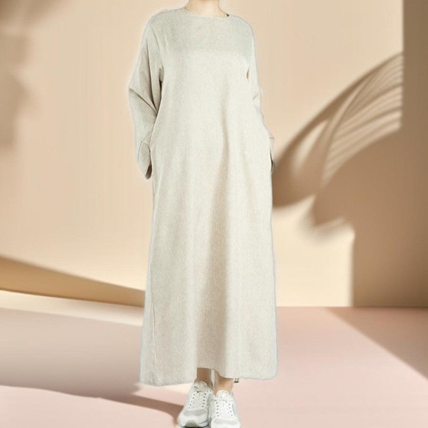 Solid Color Bisht abaya - Try Modest Limited