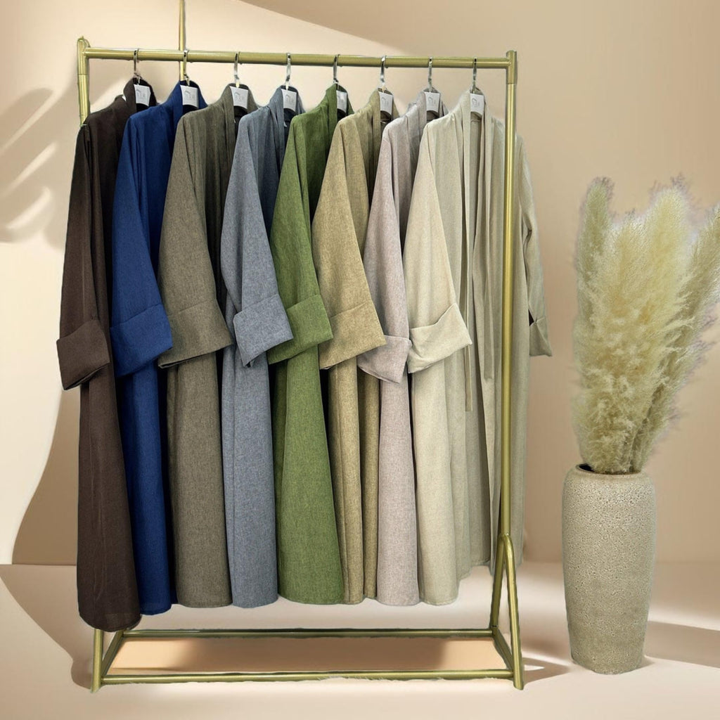 Solid Color Bisht abaya - Try Modest Limited