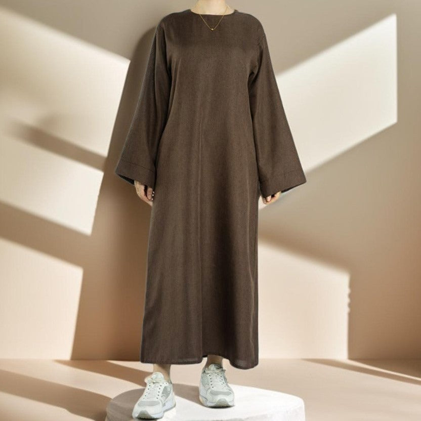 Solid Color Bisht abaya - Try Modest Limited