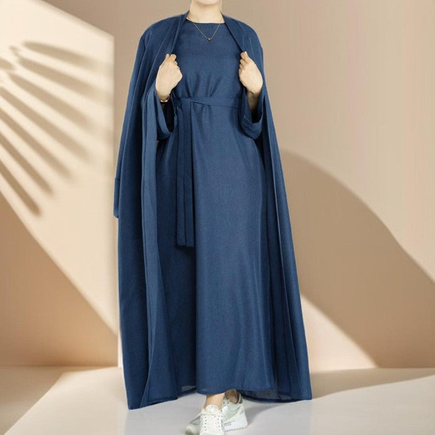 Solid Color Bisht abaya - Try Modest Limited
