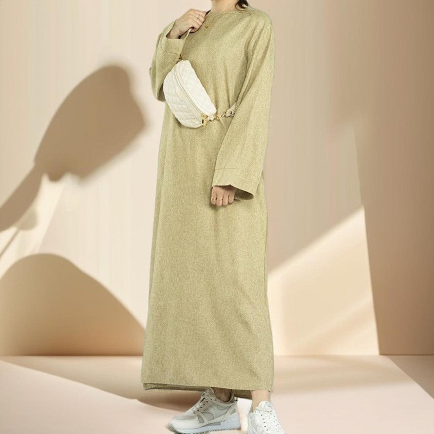 Solid Color Bisht abaya - Try Modest Limited