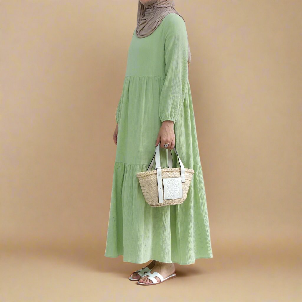 Sophie Comfortable cotton dress with a belted waist Try Modest Limited