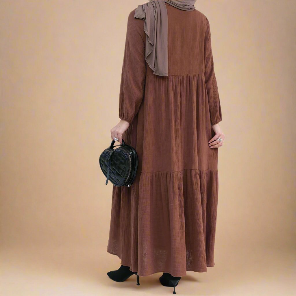 Sophie Comfortable cotton dress with a belted waist Try Modest Limited