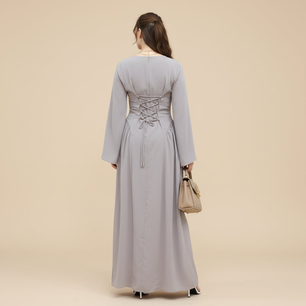 Soraya Corset Back Abaya Dress - Try Modest Limited 