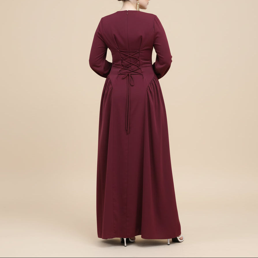Soraya Corset Back Abaya Dress - Try Modest Limited 